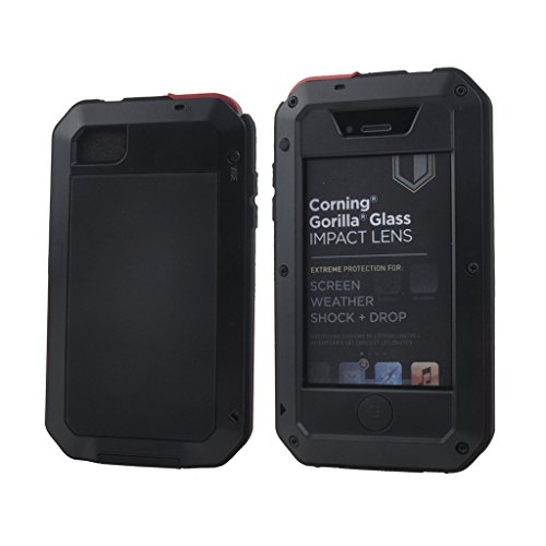 iPhone 4S Aluminum Case, COMC HOT Aluminum Metal Extreme Shockproof Dust/Dirt Military Heavy Duty Cover Case Skin for Apple iPhone 4 4S (Black)