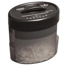 Aurora AS424C cross cut paper shredder, compact and portable and suitable for use on your table or desktop
