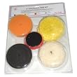 TCPglobal Brand Premium Detail System 3" Mini-Buffing Pad Kit - 4 Pads, Backing Plate, and 1/4" Drill Adaptor