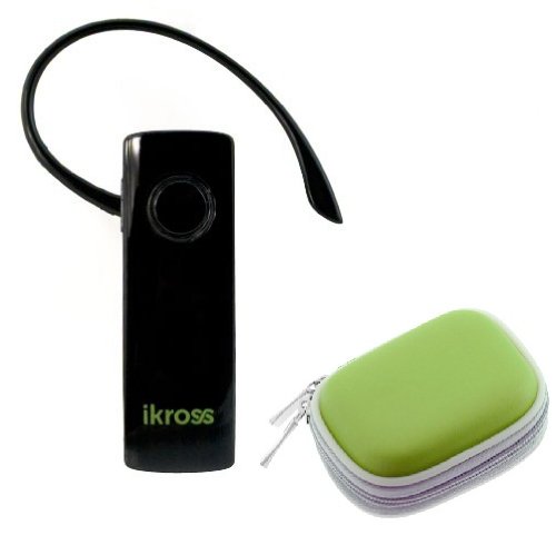 iKross Wireless Bluetooth Handsfree Headset + Pouch Case For Samsung Samsung Focus 2 SGH-I667, Galaxy S III i9300, Galaxy S II Skyrocket HD i757, Galaxy S Aviator R930, Galaxy S2 i9100, Brightside U380, Exhibit II 4G SGH-T679, Galaxy Note N7000, Galaxy Nexus Prime i515 LTE, Epic Touch 4G D710, LG Optimus M+ MS695, A340, Xpression C395, Optimus Elite LS696, Viper 4G LTE LS840, Lucid VS840, Rumor Reflex LN272 