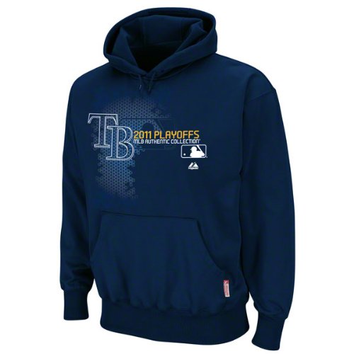 Tampa Bay Rays Majestic Navy Authentic Collection Change Up Playoffs Hooded Fleece