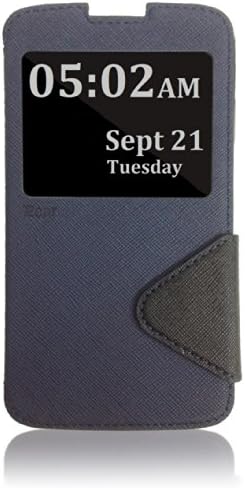 Roar- Super Slim PU Leather/ Diary Wallet View Case for LG G Pro Lite D686, Navy/Black