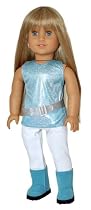 Hannah Montana-Style Outfit (Top, Pants, Belt). Fits American Girl Doll and Others