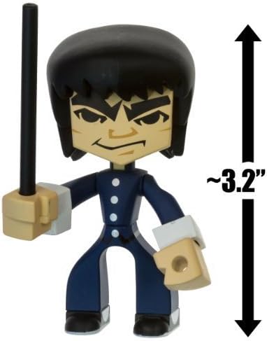 Bruce Lee - Blue Suit w/ Staff ~3.2" Mini Action Figure: Bruce Lee Temple of Kung Fu Series #1 by Round5