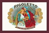 Rigoletto Cigars 12X18 Art Paper with Gold Frame