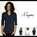 【Magine/マージン】 PIGMENT DYE CUTTING Vネック5分袖Tシャツ　日本製