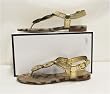 Coach Rebecka Metallic Gold Signature Sandals