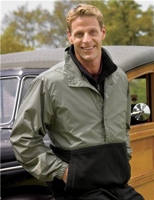 Convertible Poly/Fleece Pullover Jacket