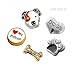 PIT BULL Living Memory Glass Locket Set w/ Floating Pitbull Dog Charms & Sterling Plated Necklace