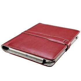 M-Edge Prodigy Synthetic Leather Kindle Jacket with Hinge (Fits 6" Display, 2nd Generation Kindle), Smooth Red