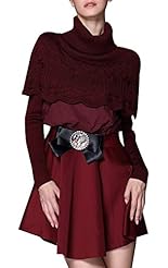 Turtleneck Sweater Long Sleeves  Spring Fall Winter  Dress With a Bow(s)