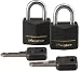 Master Lock 121T 3/4-Inch Keyed Alike Solid Padlock, Black, 2-Pack