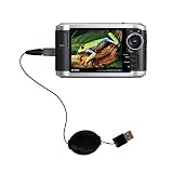 from Gomadic Retractable USB Cable for the Epson P-3000 Multimedia Photo Viewer with Power Hot Sync and Charge capabilities - uses Gomadic TipExchange Technology