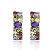 Sterling Silver Multi-Gemstone Post Earrings