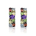 Sterling Silver Multi-Gemstone Post Earrings