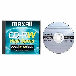 Maxell CD-RW Rewritable Media 700MB High Speed 4x-12x