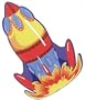 Space Ship Rocket Shaped Kids Rug 39" X 58"
