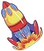 Space Ship Rocket Shaped Kids Rug 39