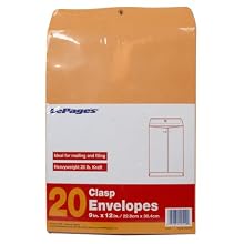 LePage's Clasp Envelopes, 9 x 12 Inch, 20 pack (GLD11514)