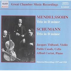 Mendelssohn / Schumann: Piano Trios [Recorded 1928]
