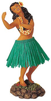 HULA GIRL DASHBOARD SHAKER BOBBLE - DANCING POSE