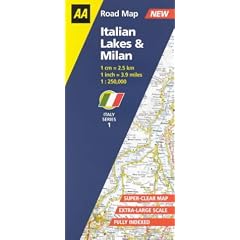 Italian Lakes and Milan (AA Road Map Italy)