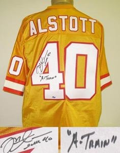 Mike Alstott Signed Tampa Bay Buccaneers Throwback Jersey - A-Train