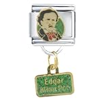 Edgar Allen Poe Italian Charms Bracelet Link