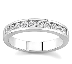 10k White Gold or Yellow Gold Channel-Set Diamond Band (H/I2-I3, 1/2 ct. tw.)