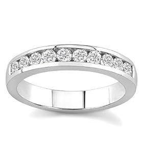 10k White Gold or Yellow Gold Channel-Set Diamond Band (H/I2-I3, 1/2 ct. tw.)