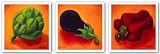 Artichoke, Eggplant and Red Pepper Set by Will Rafuse 8.5