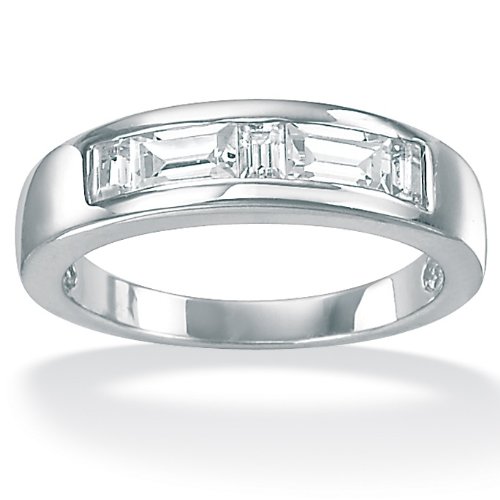 Mens DiamonUltra? Cubic Zirconia Platinum Over Sterling Silver Ring