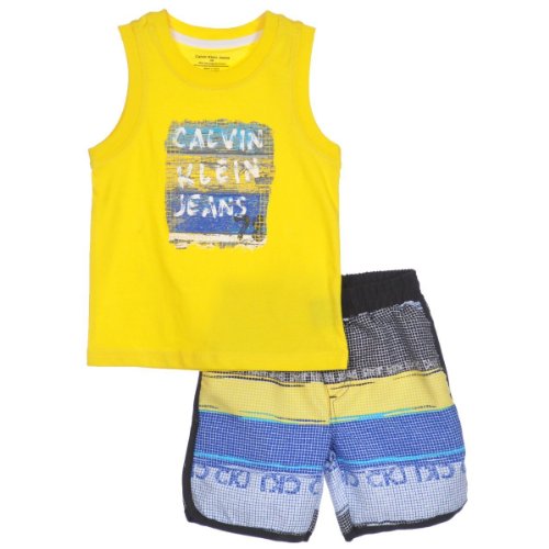 Calvin Klein Kids Boys 4-7 Tank Swim Sets