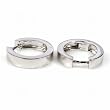 Sterling Silver Huggie Hoop Earrings - Size: 4mm x 17mm