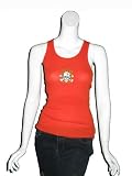 STONE JUNKIE Orange Ribbed Skull Tank Top