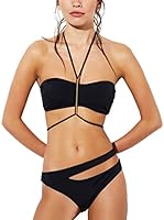less is more Sujetador de Bikini (Negro)
