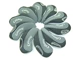 10pc set Callaway Logo GREY / BLACK Neoprene Iron Covers 41M2LK18KtL. SL160 10pc set Callaway Logo GREY / BLACK Neoprene Iron Covers