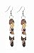 Earrings - E365 - Sequin Dangle - Oval ~ Bright Gold Tone