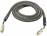 All4u BNV 3 High End Cinch-Kabel (Cinchstecker - Cinchstecker, verchromter Vollmetallstecker) 5 m für Video Anwendungen schwarz