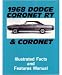 1968 DODGE CORONET Facts Features Sales Brochure Book