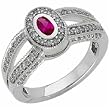 14K White Gold Flaming Designer Style Diamond Engagement Ring (Center Gemstone is not included)