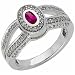 14K White Gold Designer Style Diamond Engagement Ring (Center Gemstone is not included)