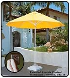 Remote Control 9 Foot Aluminum Umbrella-White