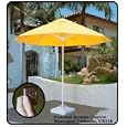 Remote Control 9 Foot Aluminum Umbrella-Natural