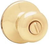 Kwikset 300V 3 CP Security Valiant Privacy Knob, Polished Brass