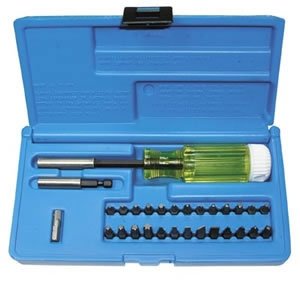 Techni-Tool Screwdriver Set, Multi-Bit, w/Pozidriv, 29 Pc