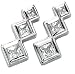 Stunning! 14k White-gold 11/3CTTW Very Good Brilliant Moissanite 3-Stone Earrings