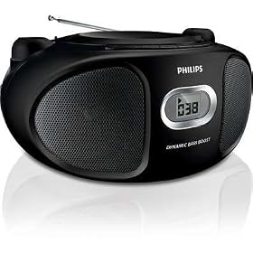 Philips AZ102B/05 Portable CD Player with AM/FM Radio - Black