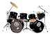 HB Midnite 11 Piece Double Bass Drum Set All Black Hardware NEW!