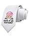 TooLoud Suck It Up Cupcake Design Printed White Neck Tie